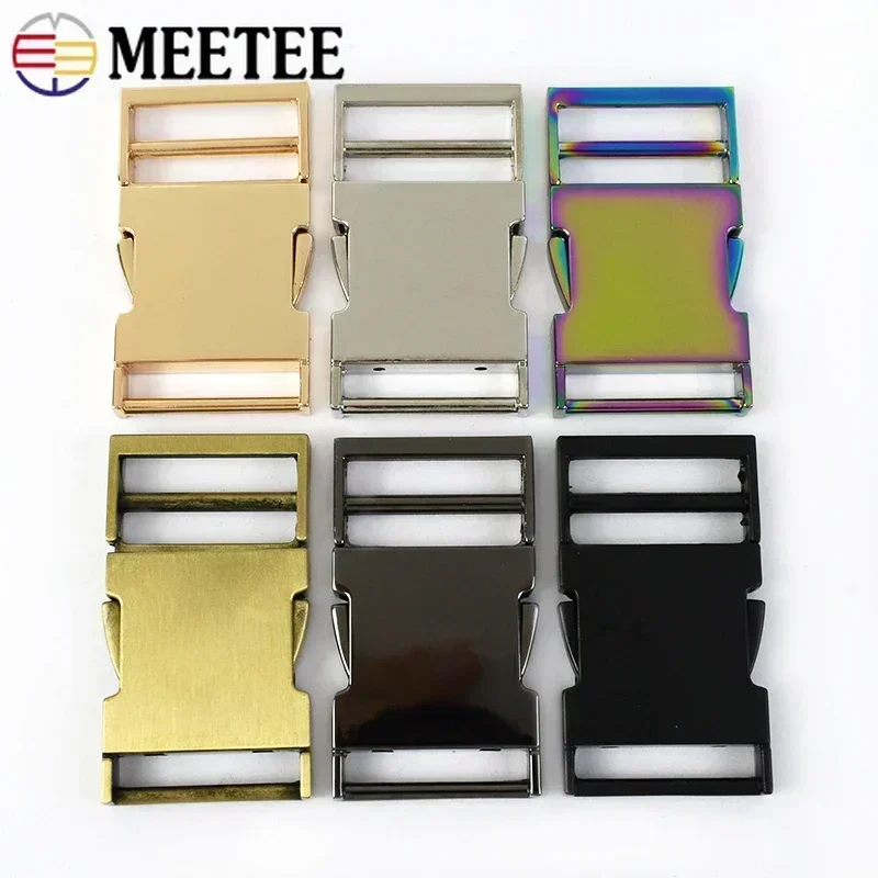 

2/5Pcs Meetee 19-38mm Metal Buckles for Bag Strap Backpack Release Closure Clasp Pet Collar Webbing Hooks DIY Sewing Accessories
