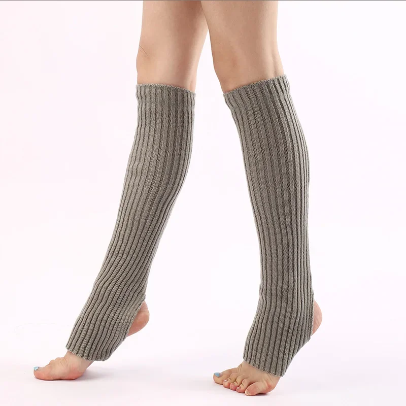 حماية الرياضة الكبار الكبار الأطفال محبوك الدافئة حماية الساق الباليه القدم ستومبينغ تخزين اليوغا الرقص غطاء للقدم #2