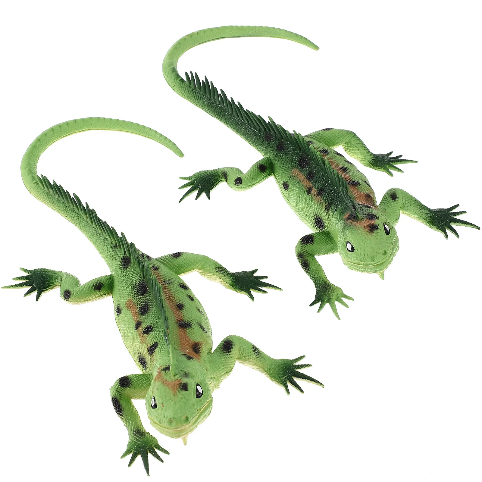 

2Pcs Lifelike Sounding Lizard Decoration Realistic Plastic Educational Kids Fun Micro Landscape Fish Tank