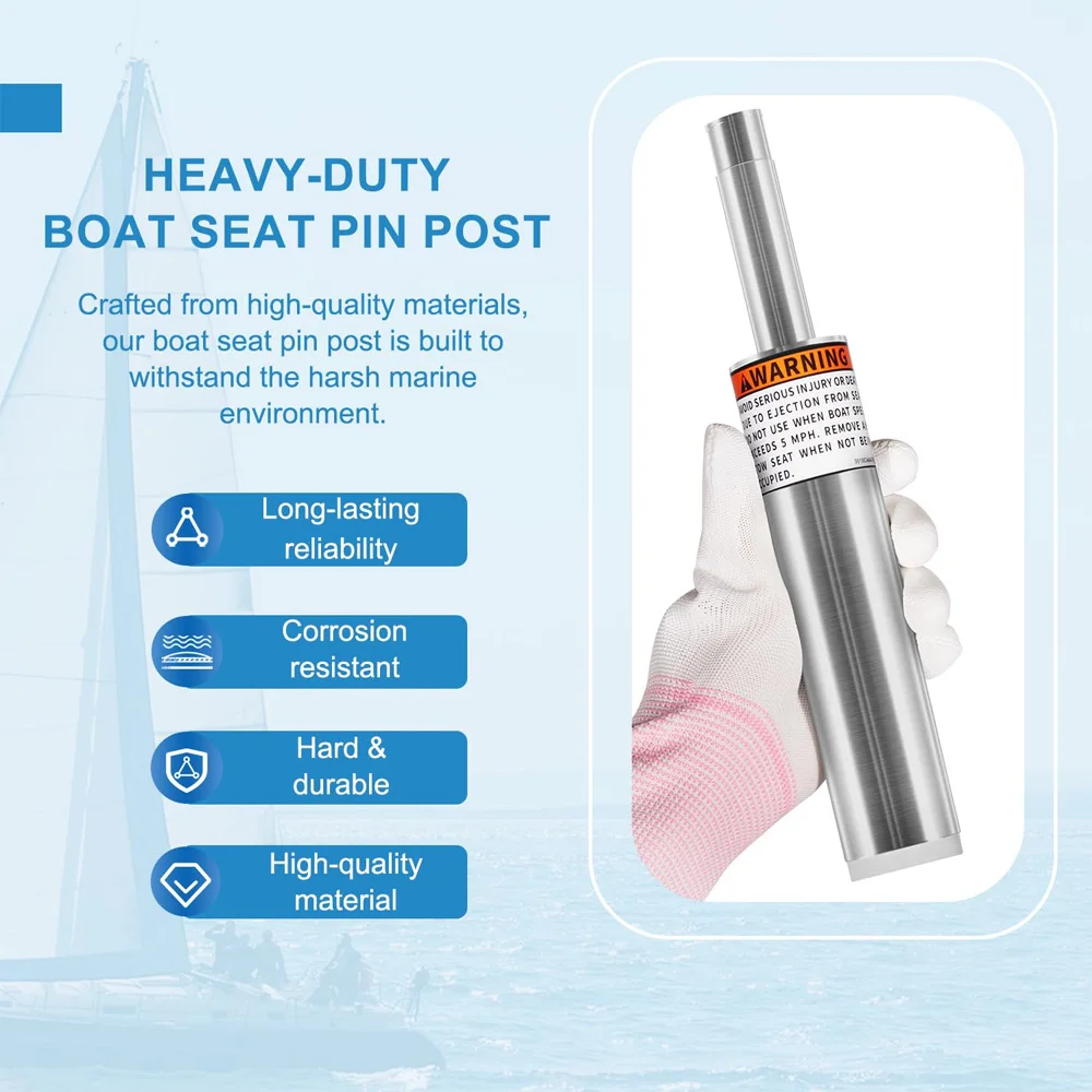 3-4-boat-seat-pin-boat-pedestal-post6inches-tall15-inch-diameter-non-threaded-aluminum-for-pontoon-fishing-bass-sp-2064-6in-2-p