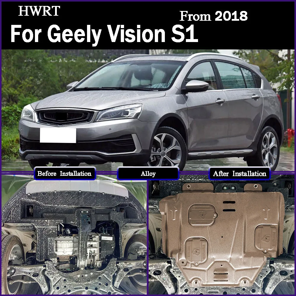 

For Geely Vision S1 2018 1.4T 1.5L Under Engine Guard Splash Shield Mud Fender Cover Plate Fender Mudguard Protector