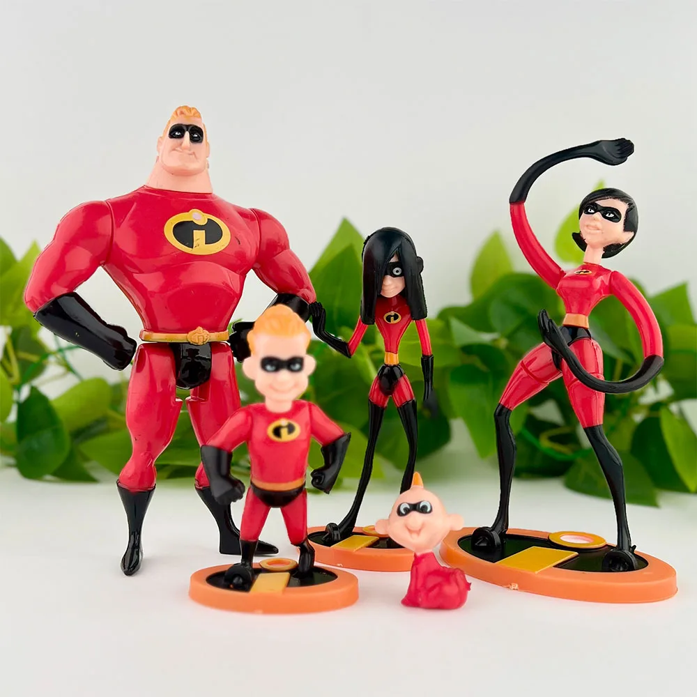 Set de Figuras de Acción de Los Increíbles 2, Bob Parr, Helen Parr, Violet, Dash, Jack-Jack, Modelo Coleccionable de PVC, Juguete para Regalo para Fans
