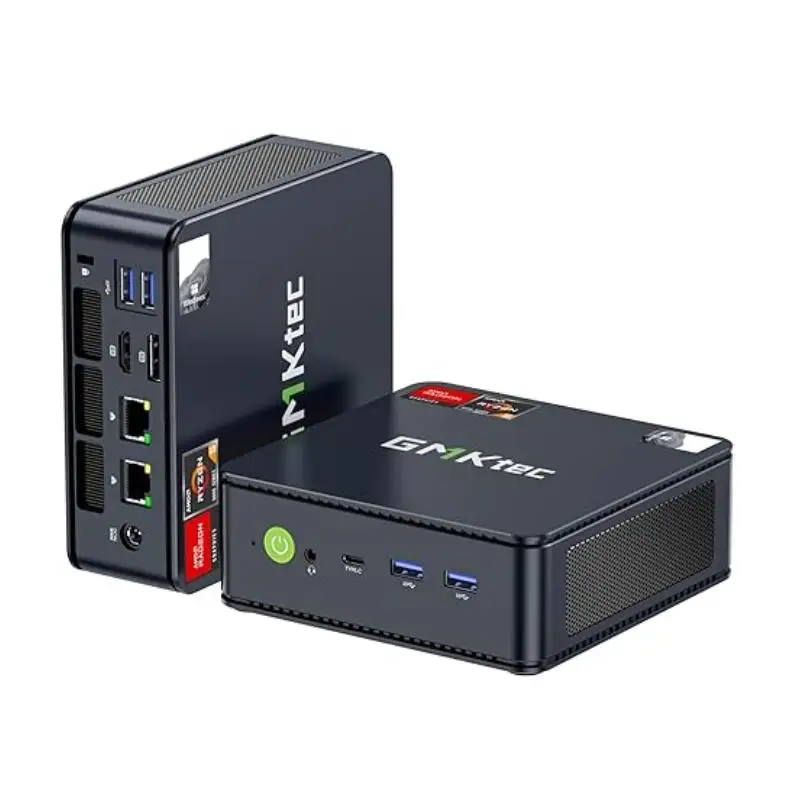 2025 GMKtec M6 Mini PC AMD R5 6600H 6-core 12-thread Computer 16GB DDR5 512GB PCIe 3.0 SSD WiFi 6 BT5.2 Mini PC Desktop Computer