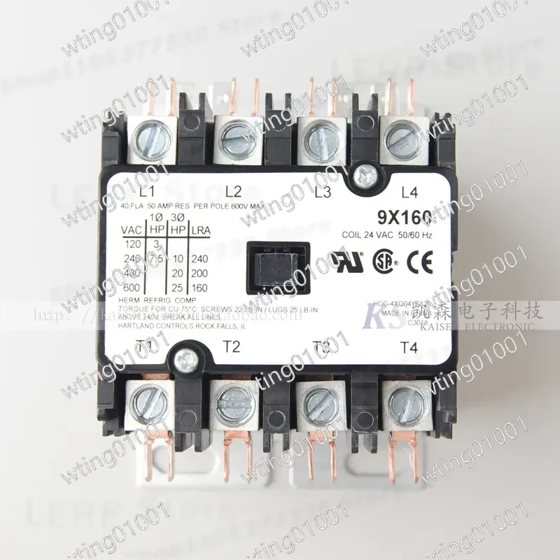 for HCC-4XQ04YT129 9X160 AC Contactor 24V Coil 40A Heavy Duty Switch for Plasma Cutter High Stability Reliable Performance
