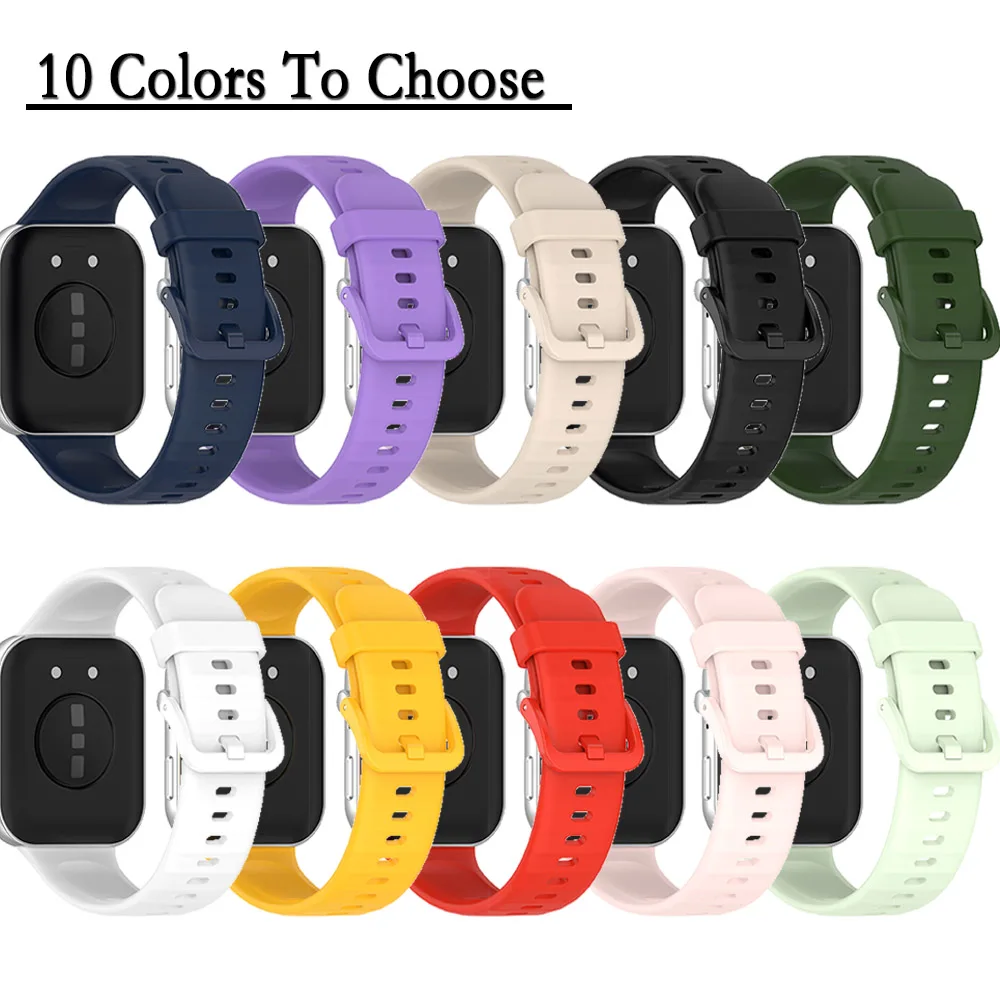 For Huawei Watch Fit 3 Watchband Soft and Durable High Quality Silicone Strap With Same Color Buckle Wristband