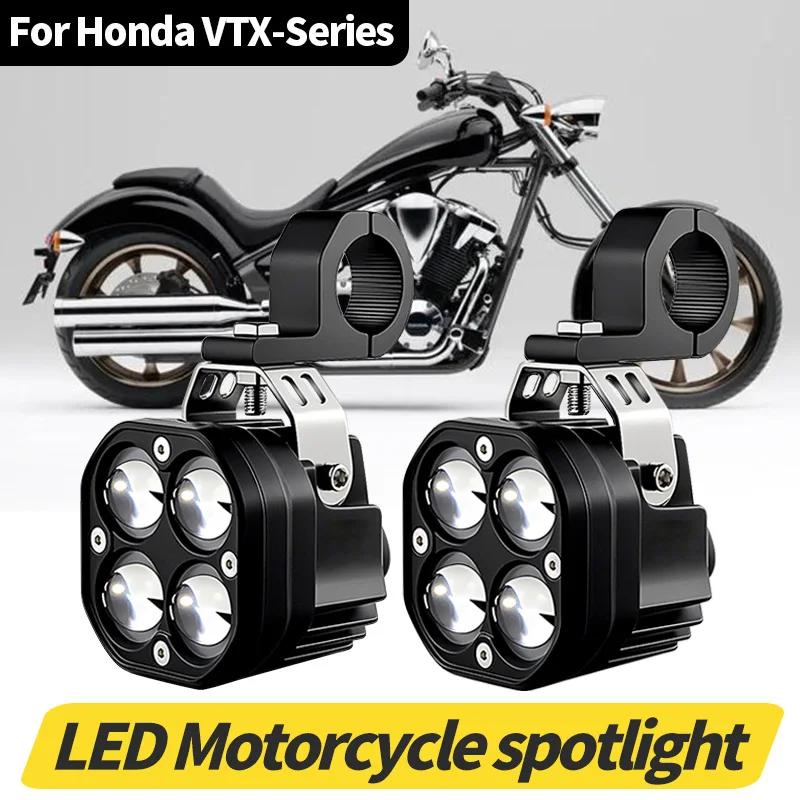 

80W Motorcycle Headlights LED Flicker Lamp Driving Spotlight Indicators High Low Beam Light For Honda VTX1300C VTX1300S VTX1300T