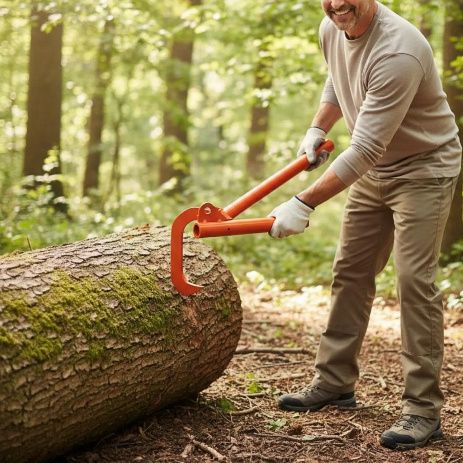 Gancho de elevación de madera Wood Peavey, ahorrador de trabajo, fácil de usar, equipo de tala resistente para cosechadores de leña y aserraderos