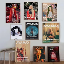 가수 Ava Max 포스터 좋은 품질의 인쇄 및 포스터 HD 품질 포스터 벽 예술 그림 연구 홈 장식
