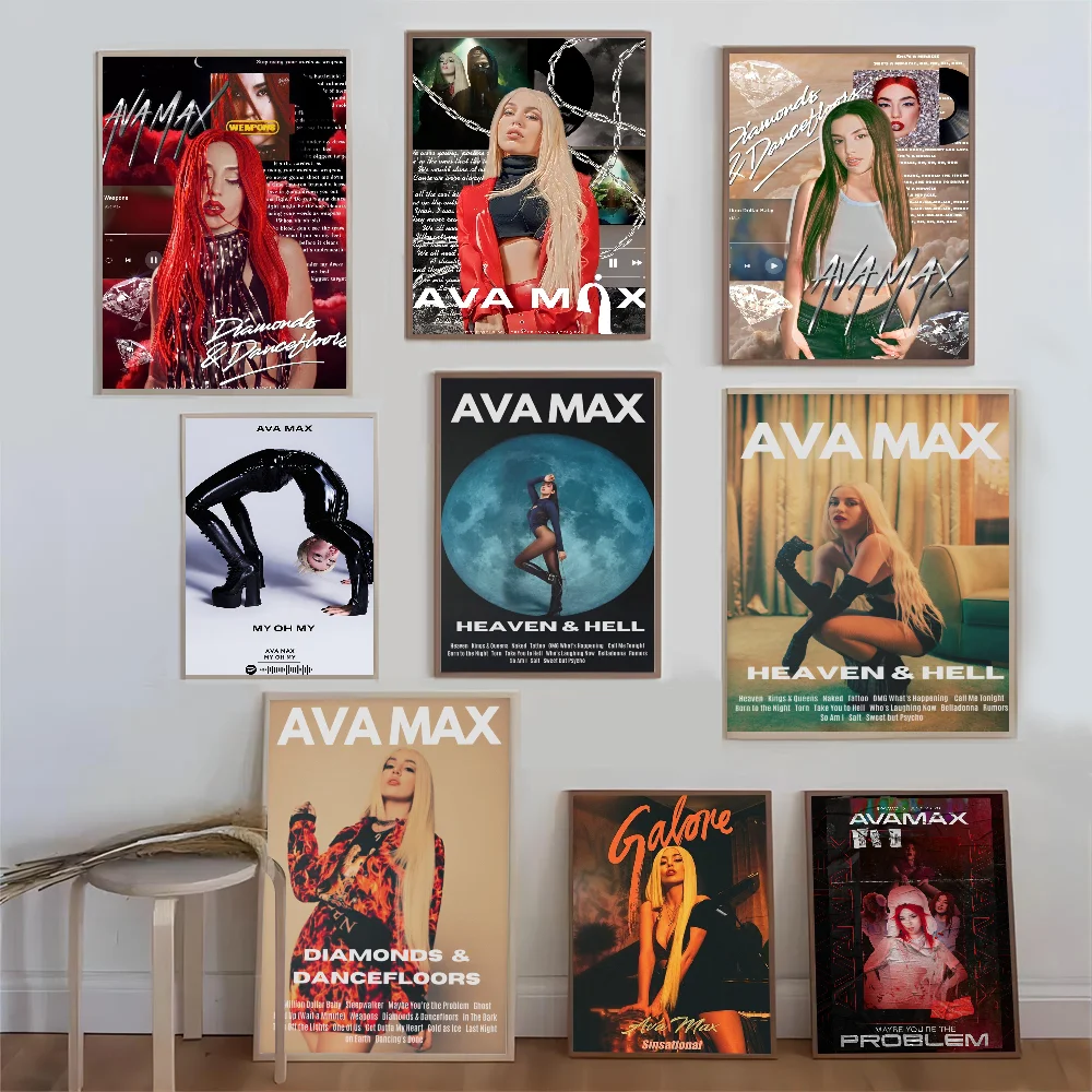 Singer Ava Max Poster Good Quality Prints and Posters HD Quality Poster Wall Art Painting Study Home Decor