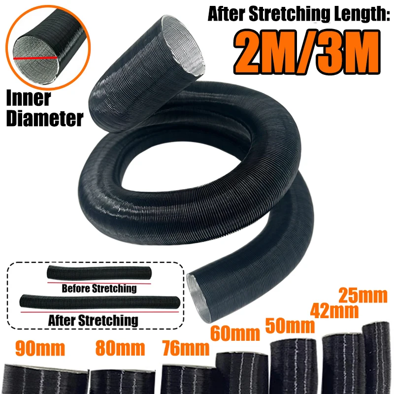 

25/42/60/50/75/80/90 мм, диаметр 2 м, 3 м, длина, воздушный дизельный парковочный обогреватель, воздуховод, трубчатый шланг, выдвижной для Webasto Eberspacher