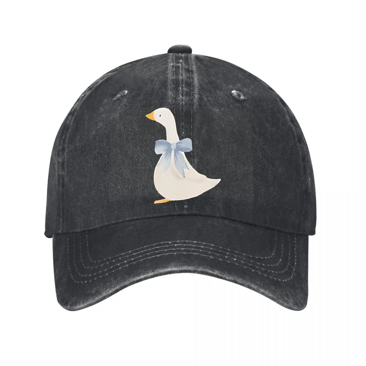Ceramic Duck With Blue Bow Home Decor 2026 New Vintage Washed Baseball Cap