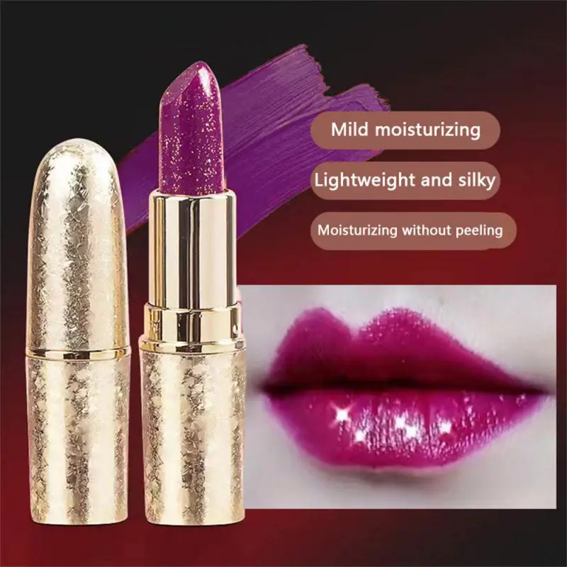 Lip Gloss Metal Lip Gloss Glitter Pearl Liquid Lipstick Sexy Lip Makeup Nonstick Cup Easy To Color Lasting