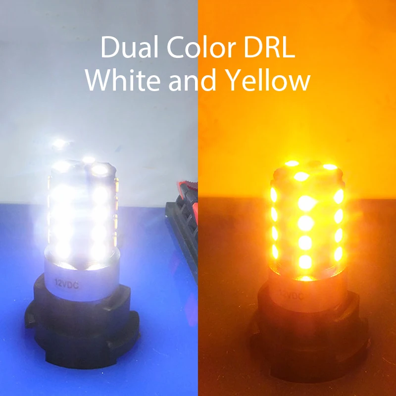 

Car Motorcycle LED Dual Mode T10 Signal Turn Light/Park Light Amber-white Color white+Yellow D13.5*40mm