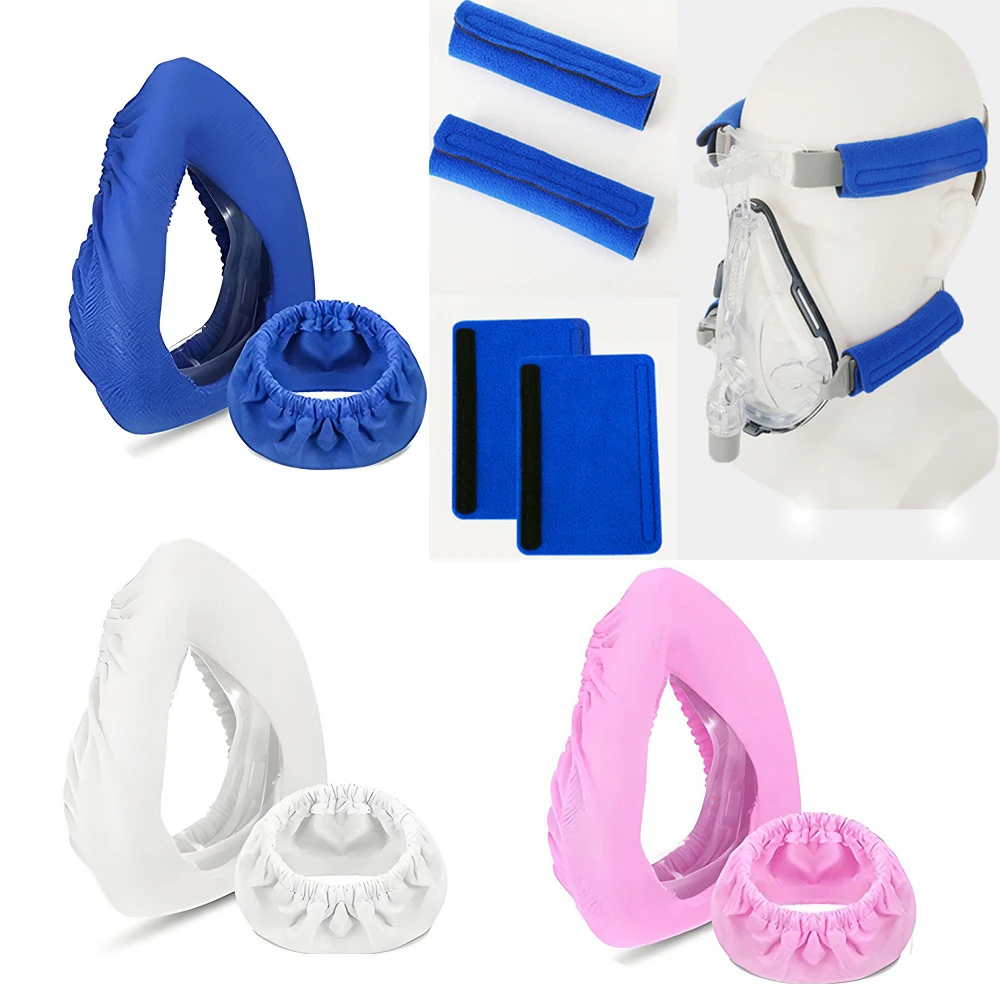 

Крышка ремня CPAP Вкладыши для масок CPAP для полнолицевых масок Впитывающий влагу Уменьшает давление Улучшает комфорт, моющийся, хлопковый чехол