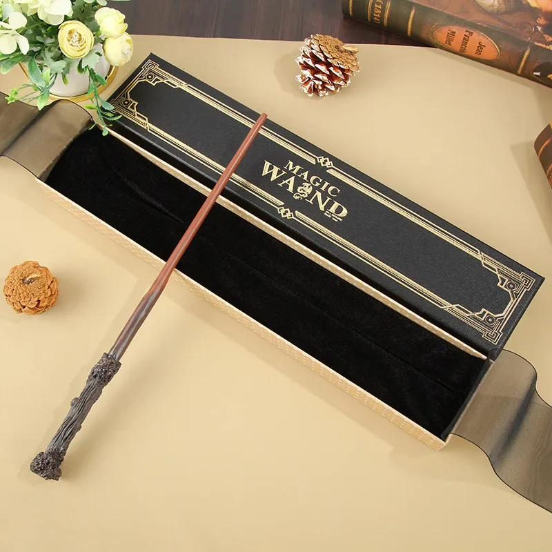 37-40cm Harried Magical Boy Wand Metal Core Ron Voldemort Malfoy Hermione Cosplay Prop Decoration Magic Potter Kid Birthday Gift