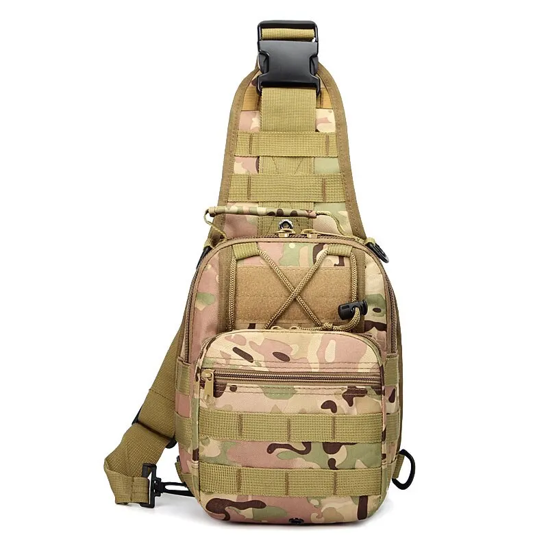 1520Tactical Military Chest Sling Bag Hiking Mole Multifunction 600D Oxford Camouflage Comfortable Durable Outdoor Fashion