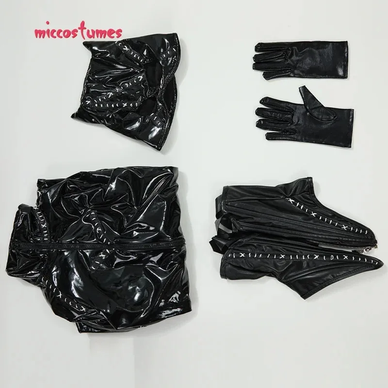 miccostumes Womens Costume Anime Catsuit Cat Bodysuit Jumpsuit Zipper Front With Corset Halloween Cosplay Costumes