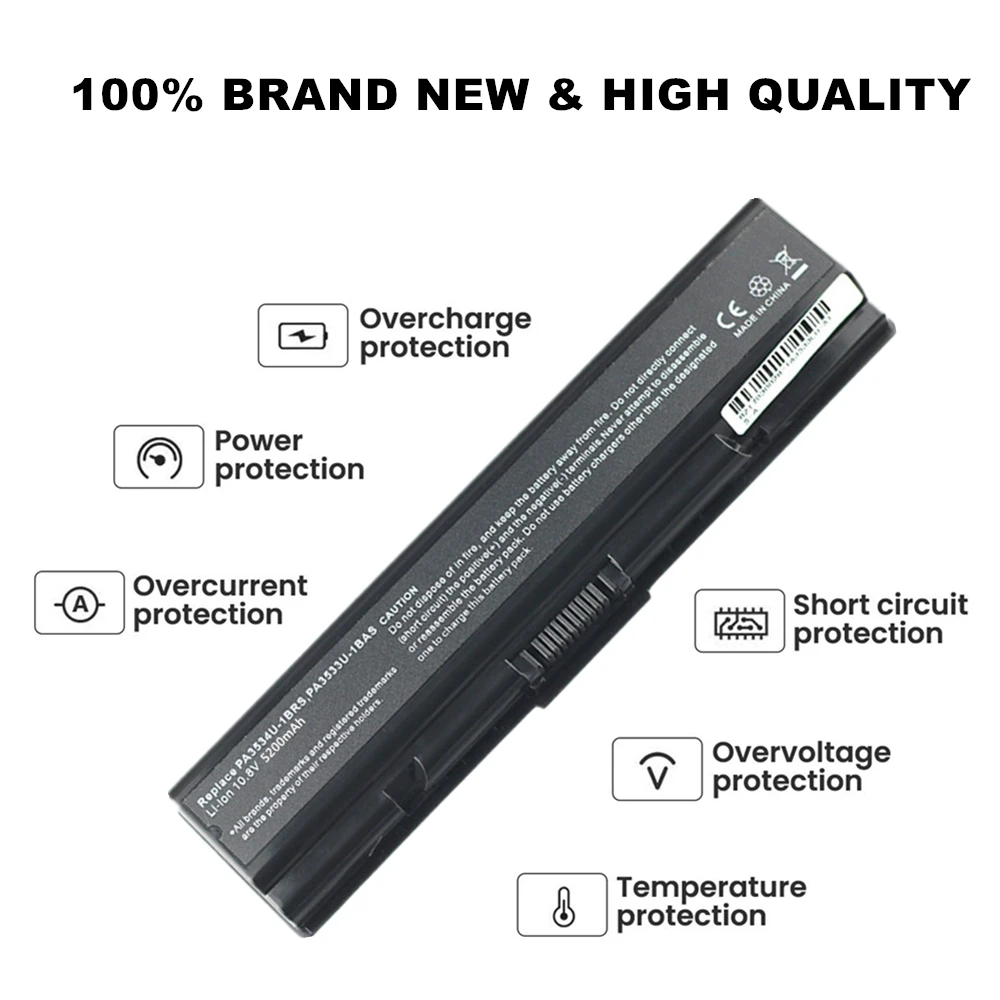 Laptop Battery For Toshiba Satellite L203 L305 L450D L500D L550D M202 M207 M212 PA3534U-1BRS PA3534U-1BAS PABAS097 PABAS098