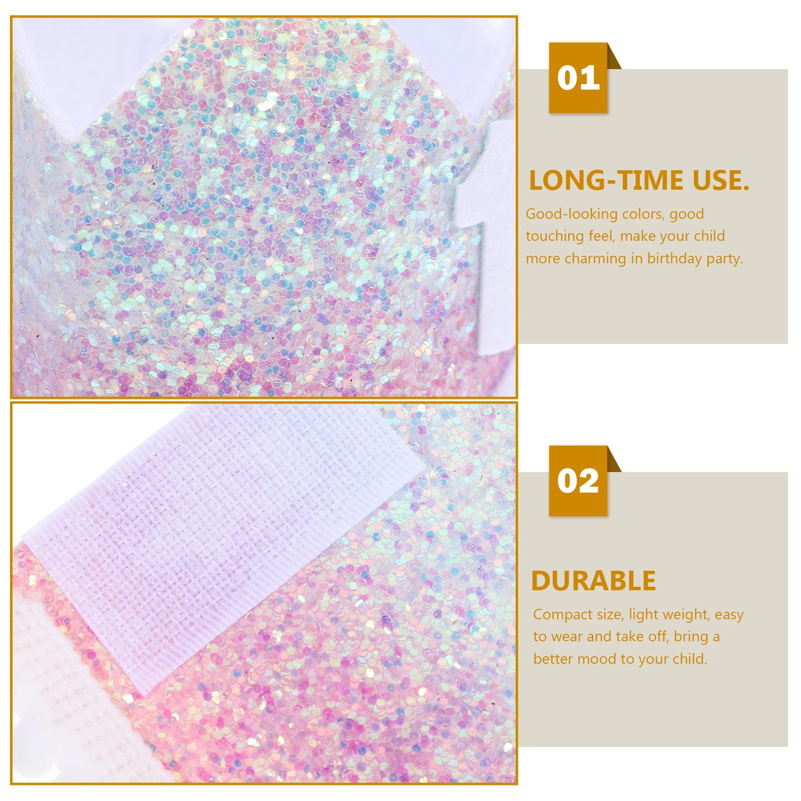 

Exquisite Workmanship Birthday Party Hat Tiara Shaped Decorative Headwear for Memorable Photos 1/2 Birthday Hat