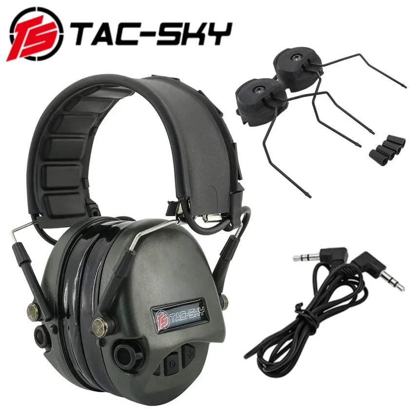 TAC-SKY Electronic Tactical TEASORDIN Headset Active Noise Reduction Airsoft Shooting Headphones Hearing Protection Earmuffs