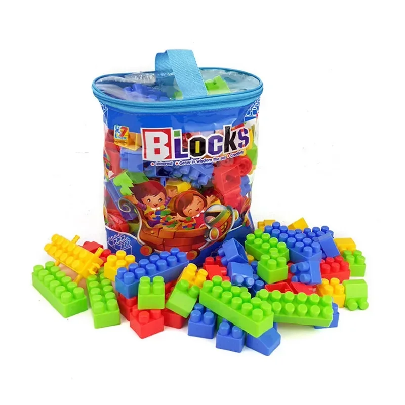 Grandes partículas de blocos de construção, brinquedos montados, brinquedos educativos para a primeira infância, mais formas, 100 PCs, 130PCs