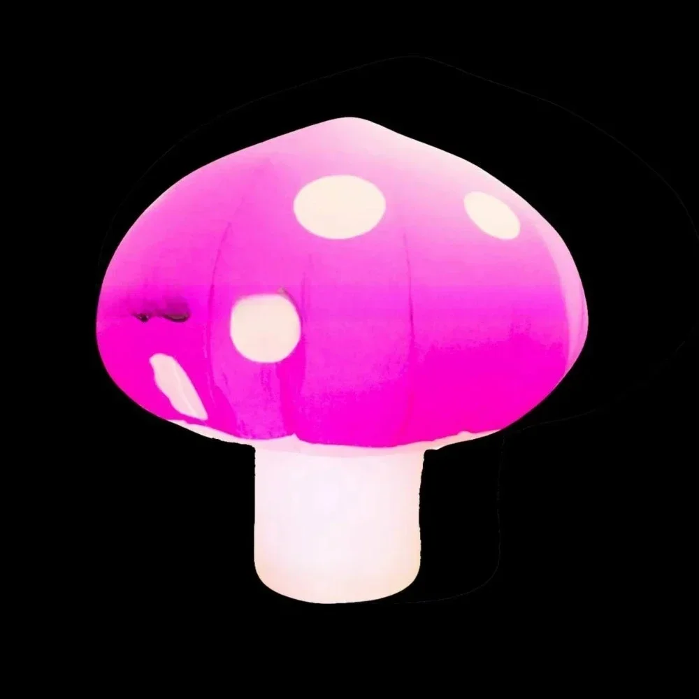 Floor Standing Inflatable Mushroom Party Decorative Led Mushroom Balloon Club Lighting Art Props