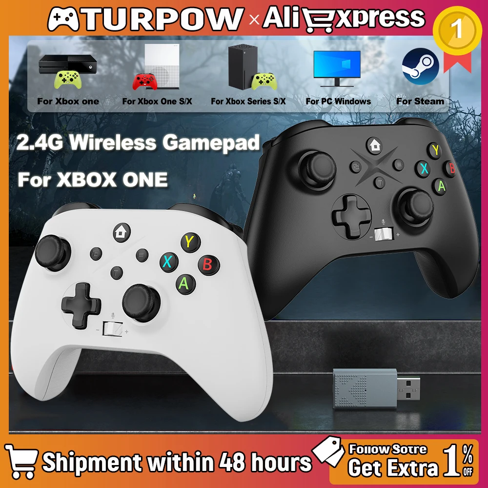 Wireless For XBOX Controller, XBOX ONE Series S/X Console/PC Gaming Gamepad Keys Programming 6 Axis Gyro Turbo Function Win 7/10