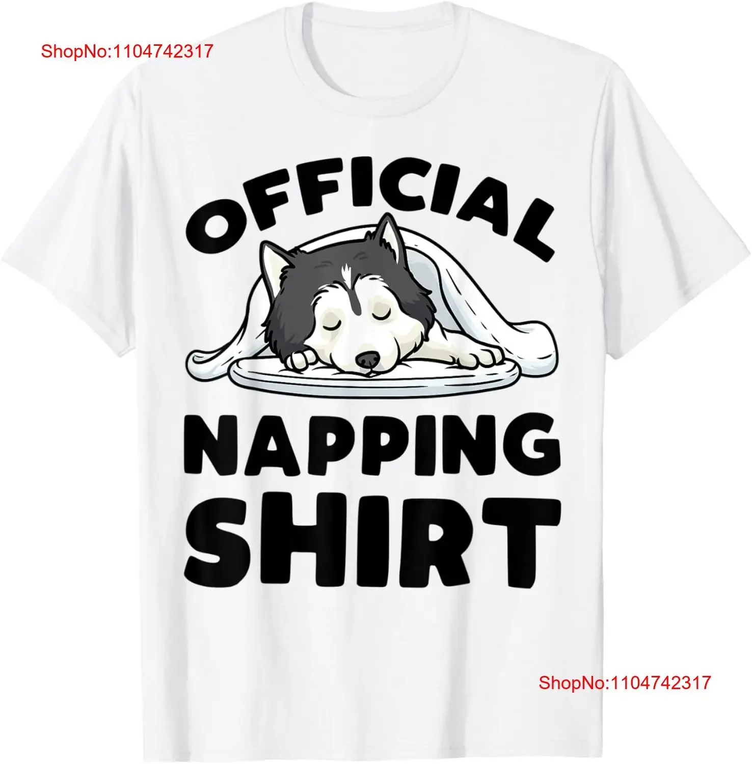 Pomsky perro oficial dormir camiseta pijama amante siesta vintage lavado Casual gráfico streetwear homme elegante
