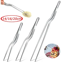 1Pcs Kitchen Tweezer Utensil BBQ Tweezer Food Clip Kitchen Bar Chief Tong Stainless Steel Portable for Picnic Barbecue Cooking