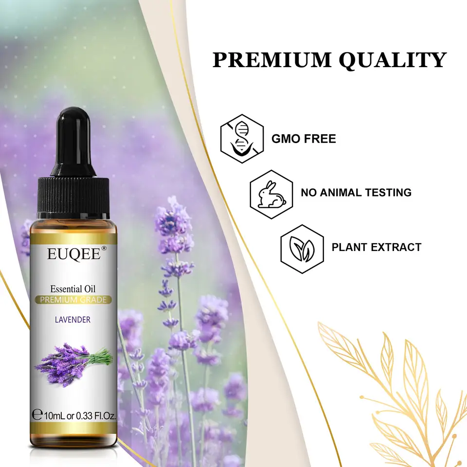 EUQEE 10ml Pure Natural Essential Oil Lavender Jasmine Eucalyptus Vanilla Sandalwood Sweet Orange Lemon Oregano Neroli Fragrance - 4
