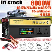 3000-6000W Car Power Inverter DC 12/24/48V To AC 220V Transformer with USB Universal Socket Charger Modified Sine Wave Inverter