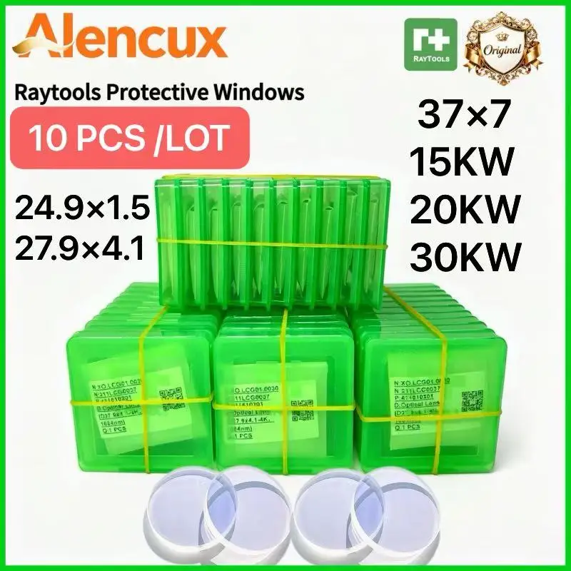 10 PCS Raytools Laser Protective Lens 27.9x4.1 37x7 1064nm for Raytools Precitec WSX Fiber Laser Cutting Machine Head Lens