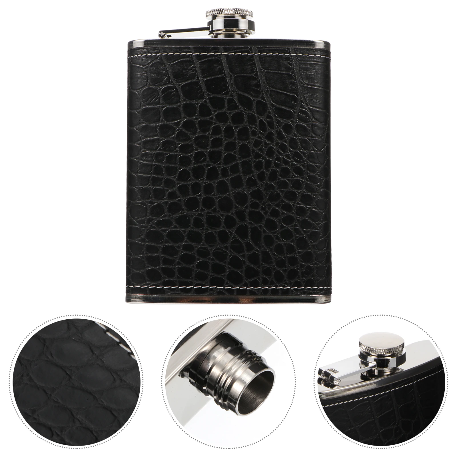 

Portable Alcohol Flask Stainless Steel Flask for Outdoor Camping Fishing Hiking Funnel Cover