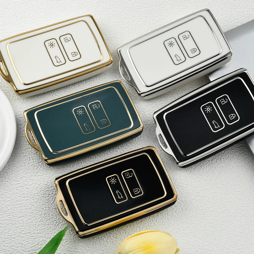 Per Renault Captur Koleos Kadjar Zoe Arkana Espace Clio Megane Grand Scenic Sandero Dacia Anti-polvere Carta Chiave Dell'automobile Della Copertura Della Cassa TPU