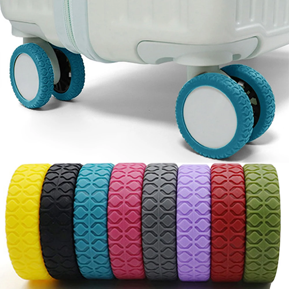 

Защитная пленка для колес багажа, износостойкая силиконовая защитная крышка, шумоподавляющая защита от царапин для чемодана, офисного стула, ролика