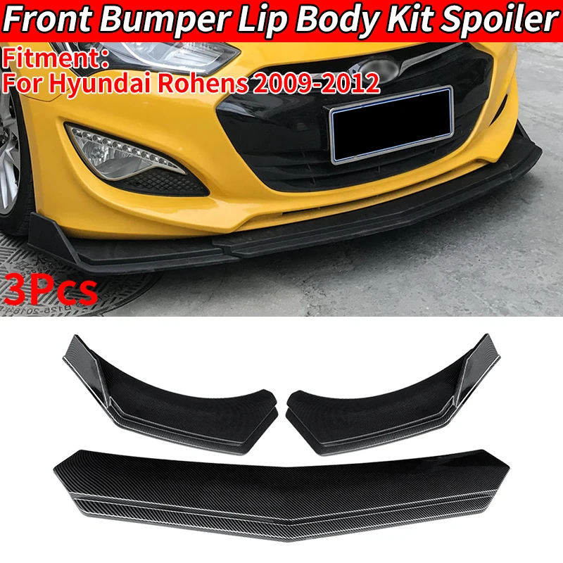 For Hyundai Rohens 2009-2012 Car Exterior Accessories Front Shovel Track Grid Three-Stage Sports Front Shovel Modified Surround