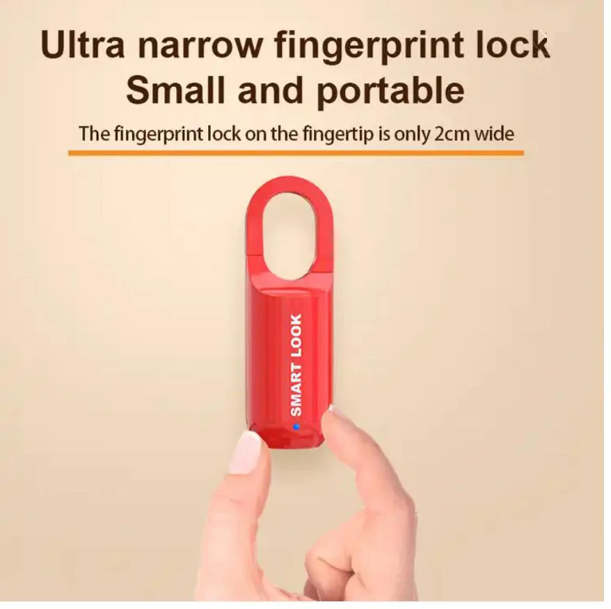 QR Code Fingerprint Padlock Waterproof Keyless Intelligent Anti-Theft Household Locker GYM Convenient