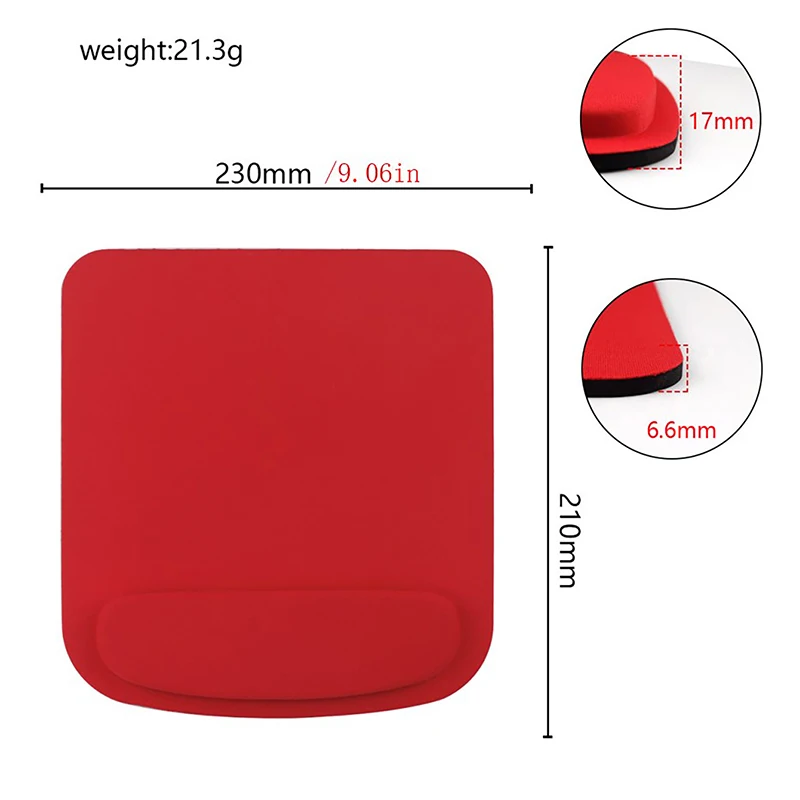Comfortable EVA Wrist Rest Mouse Pad Thick Sponge Solid Color Non Slip Ergonomic Mouse Mat Office Accessories Desk Mouse Pad