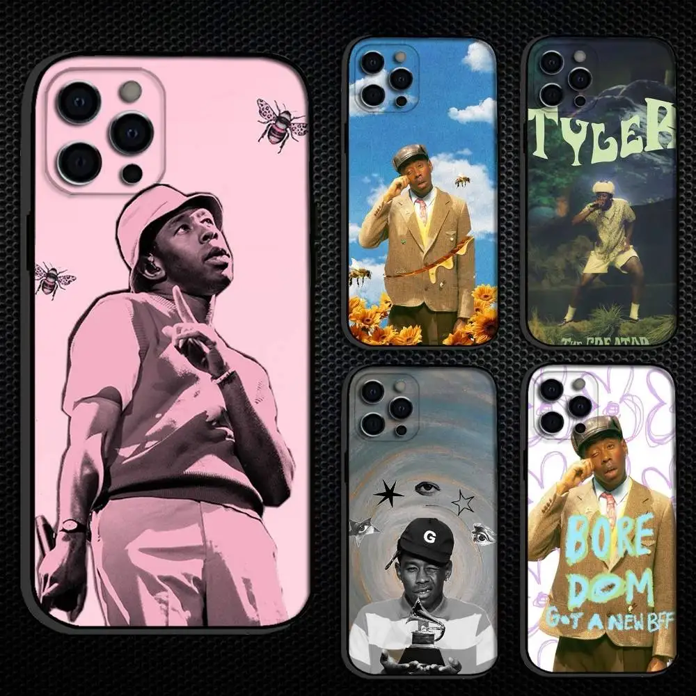 

Rap T-Tyler The Creator Phone Case For iPhone 16,15,14,13,12,11 Plus,Pro Max, Others Soft Black Cover