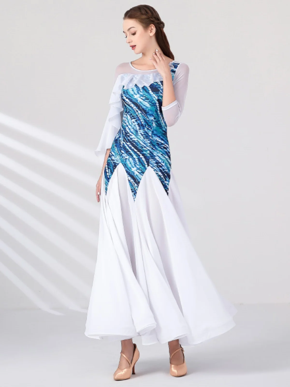 2025 모던댄스 드레스 볼룸댄스 의상 볼룸댄스 왈츠 연습복