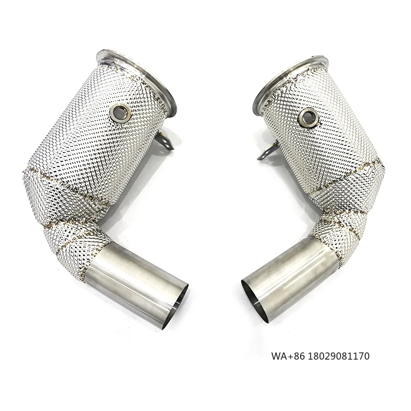 

Tuning Exhaust Downpipe for 911 992 Turbo 3.0T 2020-2024 Stainless Steel Heat Shield Downpipe Exhaust with Catalyst