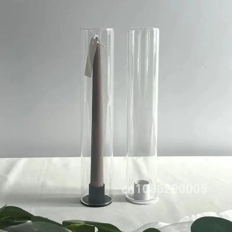 10 Pcs/lot Wedding Glass Sleeves Bottomless Hurricane Candle Holders Home Decoration Candlestick Tube Desktop Ornaments