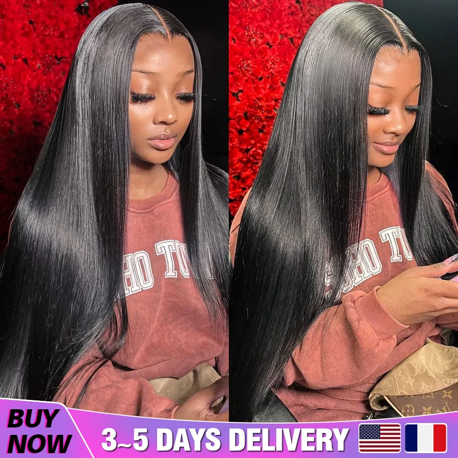 Lace Frontal Wig 13x4 13x6 Transparent Lace Wig Human Hair 30Inch Bone Straight Brazilian Remy Human Hair Wigs For Women