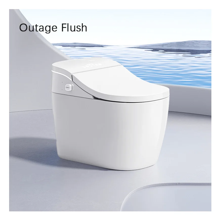 

Умный унитаз 2026 года с бесшумным смывом и функцией смыва при отключении электричества, новый дизайн, с расширенным сиденьем