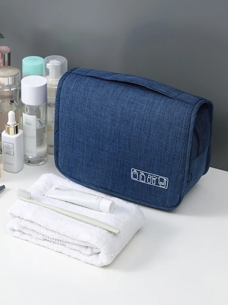 Oxford-Stoff Herren Business Tragbare Aufbewahrungstasche Toilettenartikel-Organizer Damen Kosmetiktasche Wasserdichte Hängende Reise-Waschtasche – Detail 4