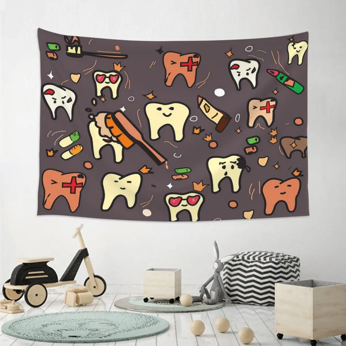 Dentist Pack Tapestry Hippie Wall Hanging Aesthetic Home Decor Tapestries for Living Room Bedroom Dorm Room
