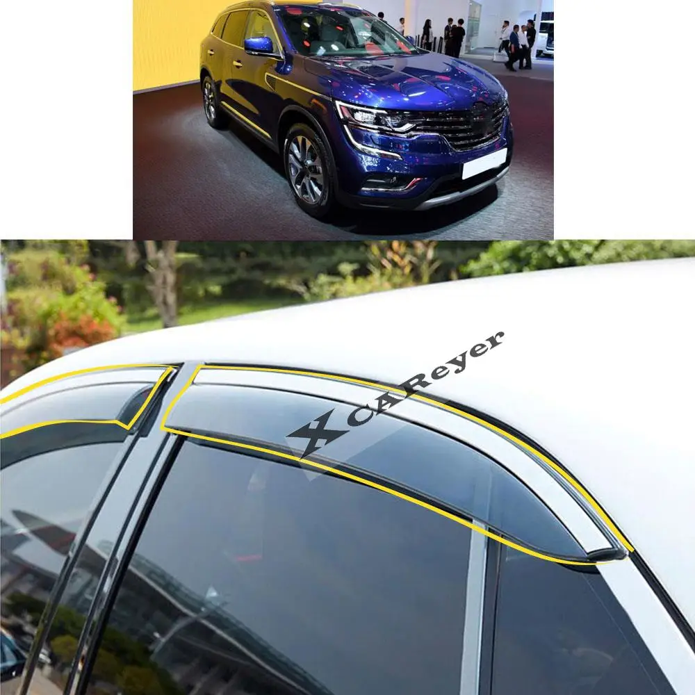 

For RENAULT Koleos 2010 2011 2012 2013 2014 2015 2016 Car Sticker Plastic Window Glass Wind Visor Rain/Sun Guard Vent Parts