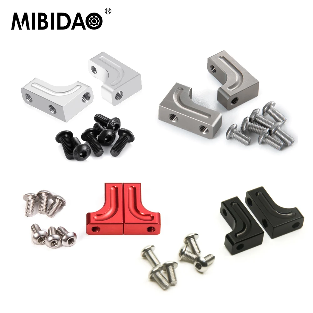 MIBIDAO 2 قطعة الألومنيوم سيرفو جبل قوس ل محوري SCX10 90047 جيب رانجلر 1/10 RC الزاحف سيارة نماذج من الشاحنات استبدال أجزاء #3