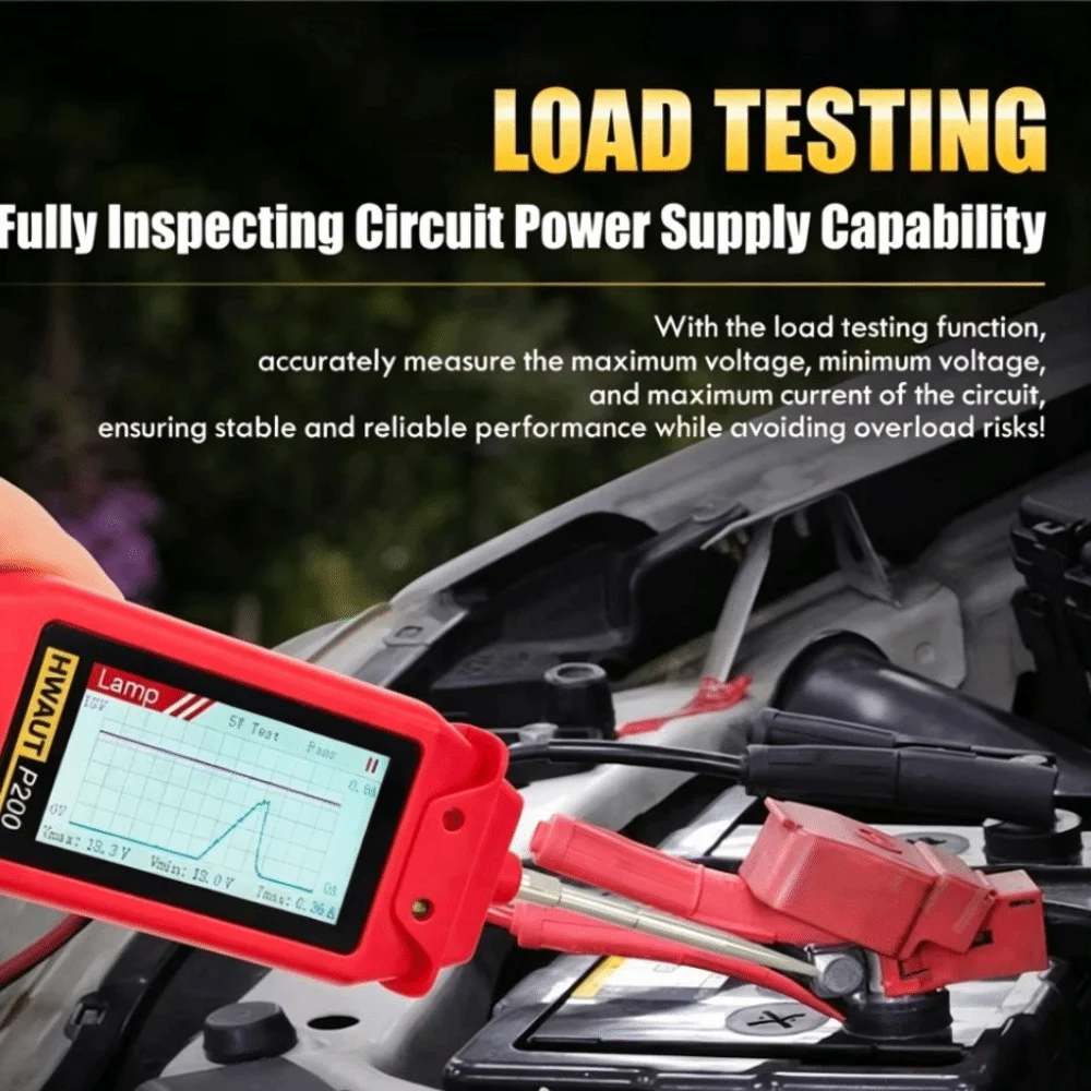 12V 24V Automotive Circuit Tester P100 P200 Overload Protection Power Circuit Probe AC/DC Voltage Multimeter