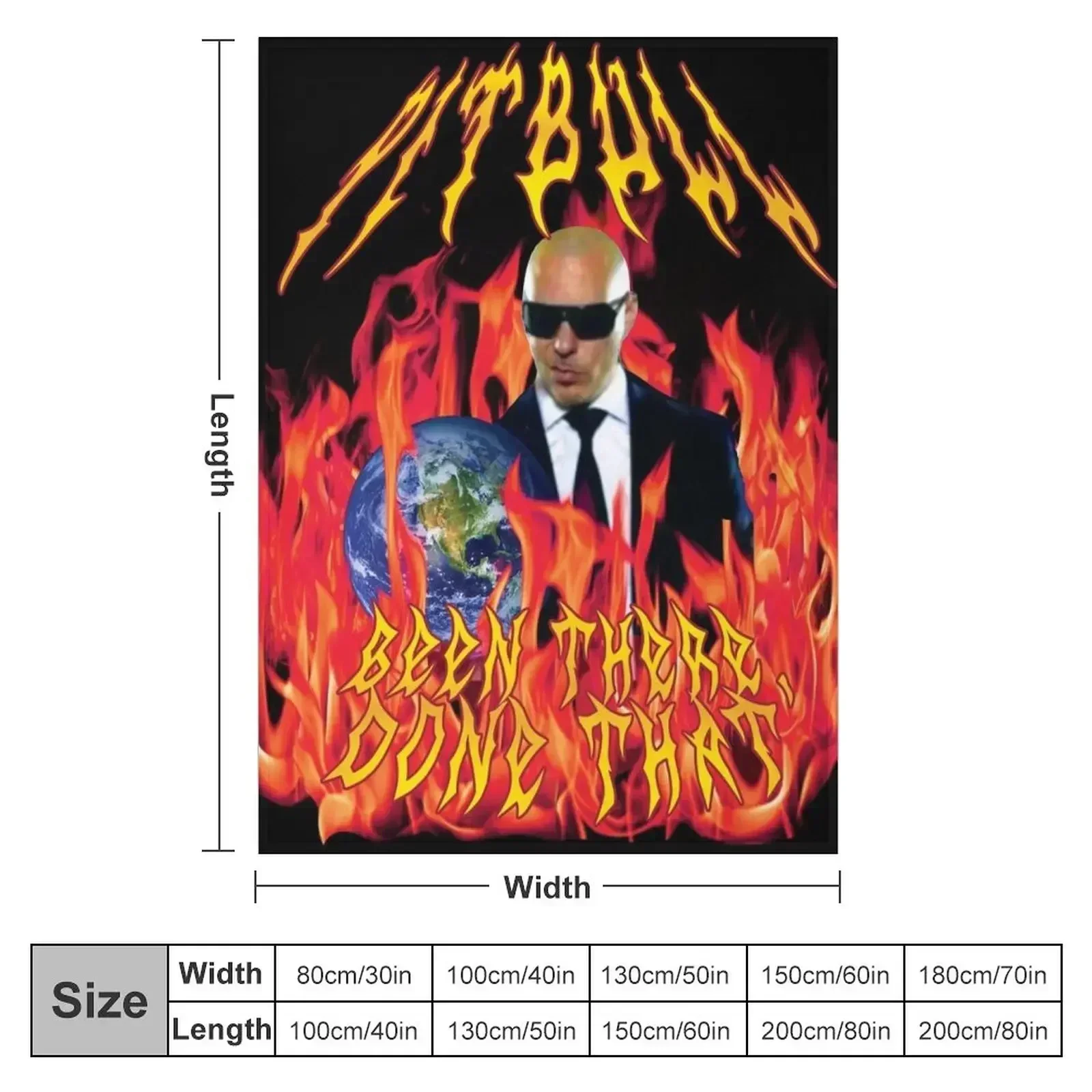 heavy metal pitbull with flames Throw Blanket Winter beds Bed decorative Beautifuls Blankets